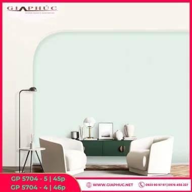 Giấy Dán Tường Màu Xanh Ngọc GP5704 - 4 5