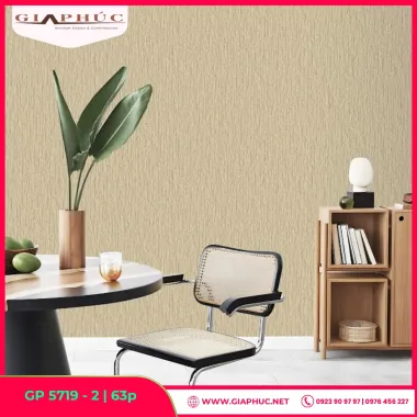 Giấy Dán Tường Màu Nâu Be Nhạt GP5719 - 2
