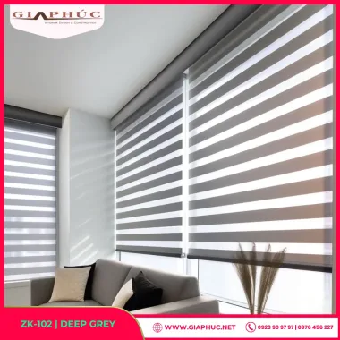 Rèm Cầu Vồng Màu Ghi Xám Hiện Đại – Deep Grey