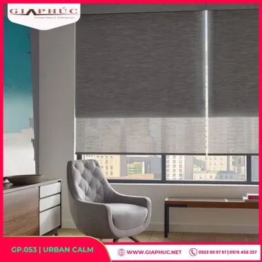 Rèm Cuốn Lưới Văn Phòng Màu Xám – Urban Calm
