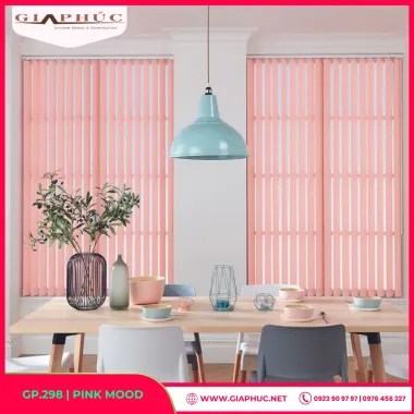 Rèm Sáo Lá Dọc Màu Hồng Pastel – Pink Mood