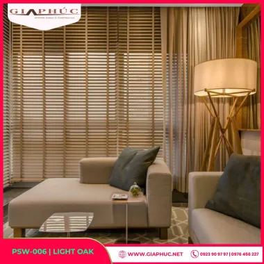 Rèm Sáo Gỗ Màu Sồi Nhạt – Light Oak