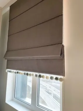Rèm Roman Màu Nâu Gỗ Phong Cách Tự Nhiên