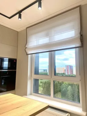 Rèm Roman Màu Nâu Gỗ Phong Cách Tự Nhiên
