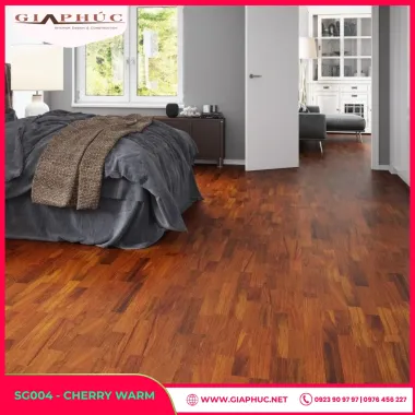 Sàn Gỗ Màu Đỏ Cherry Warm SG004