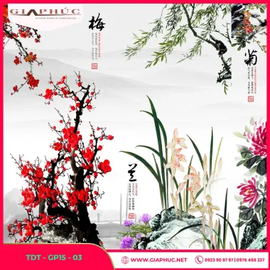 Tranh 3D Tứ Quý GP15 - 03