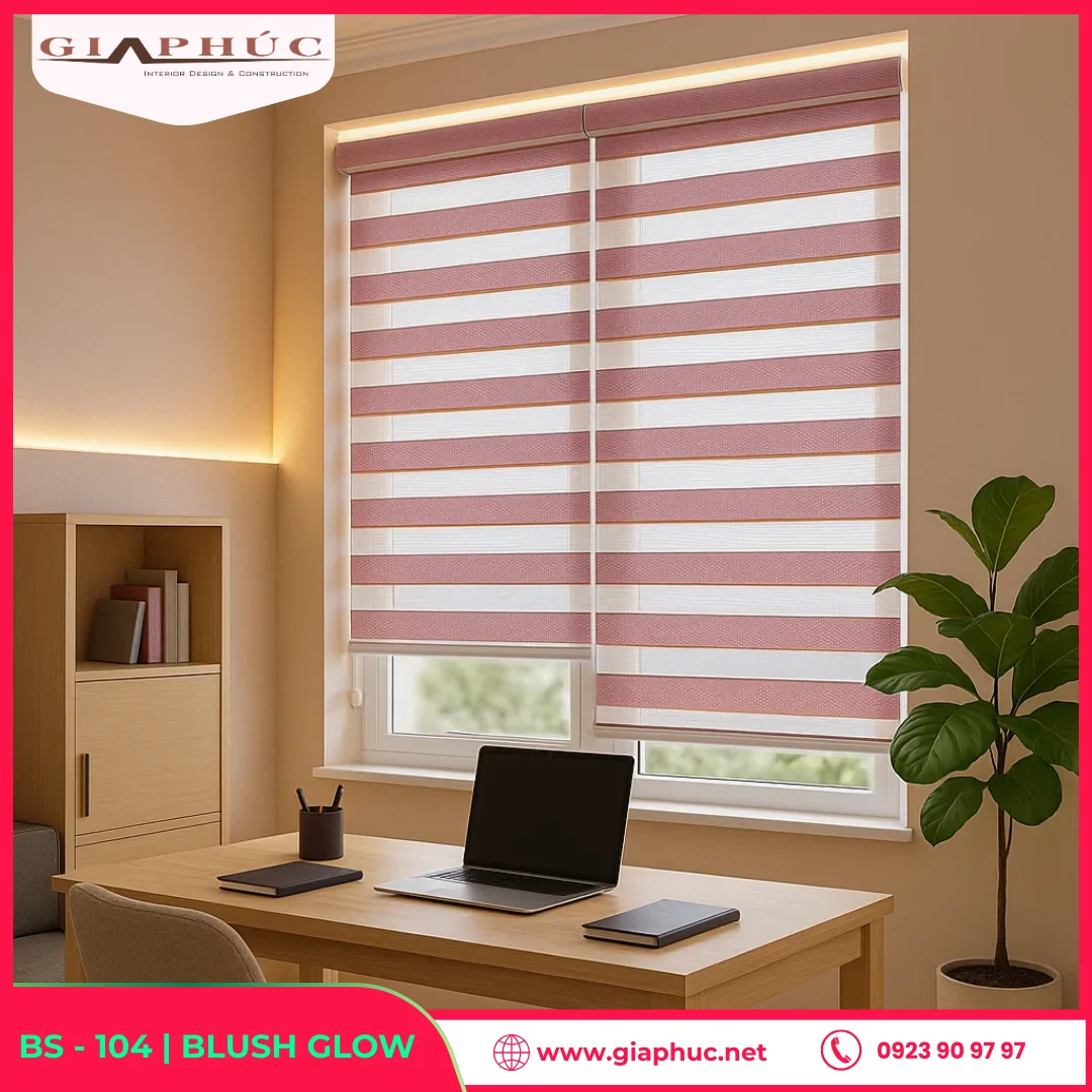 Rèm Cầu Vồng Màu Hồng Blush Glow