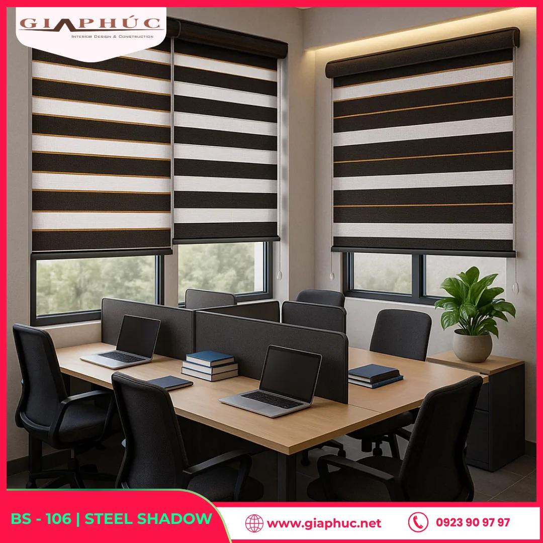 Rèm Cầu Vồng Màu Đen Steel Shadow