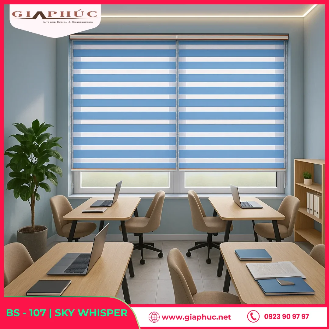 Rèm Cầu Vồng Màu Xanh Sky Whisper