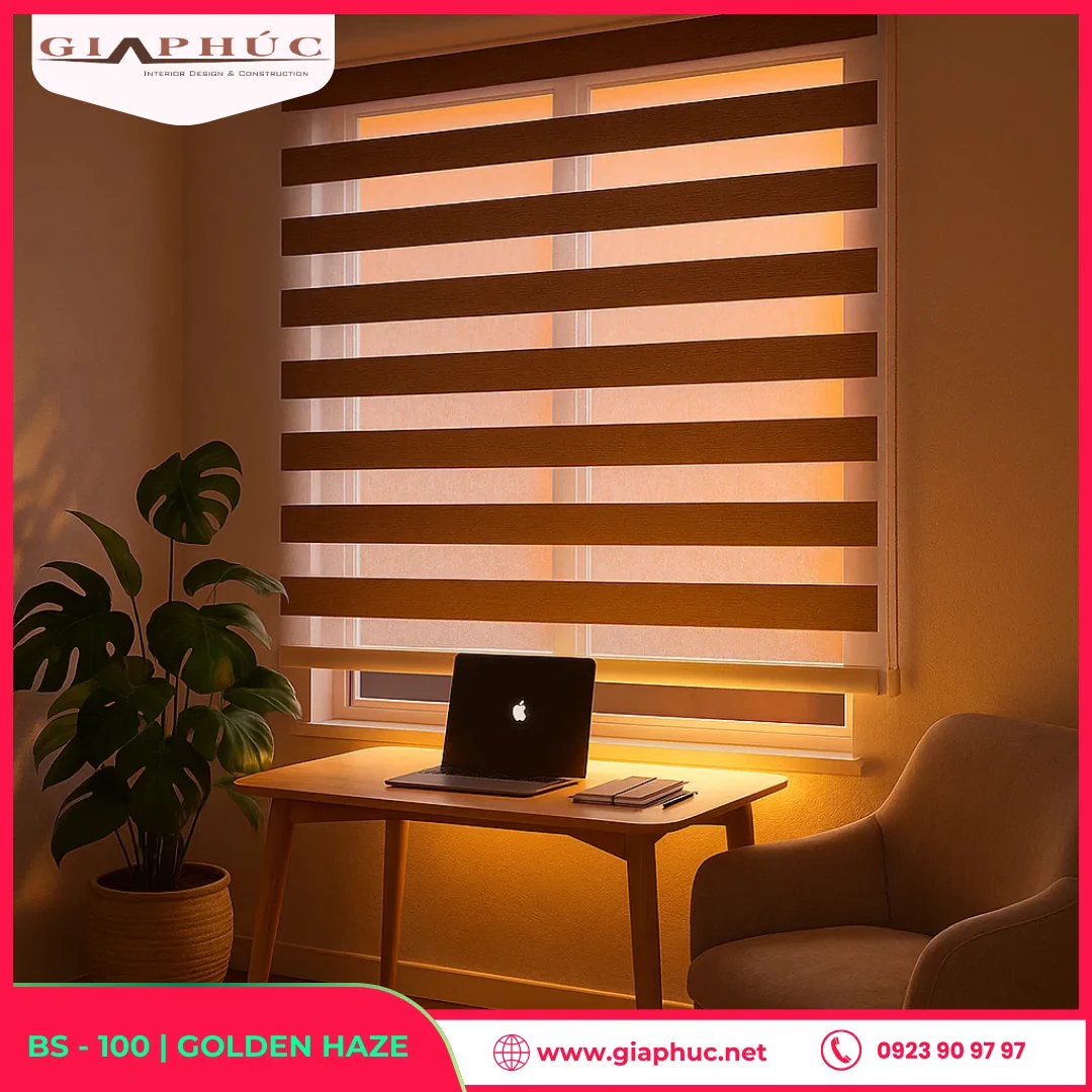 Rèm Cầu Vồng Màu Nâu Golden Haze