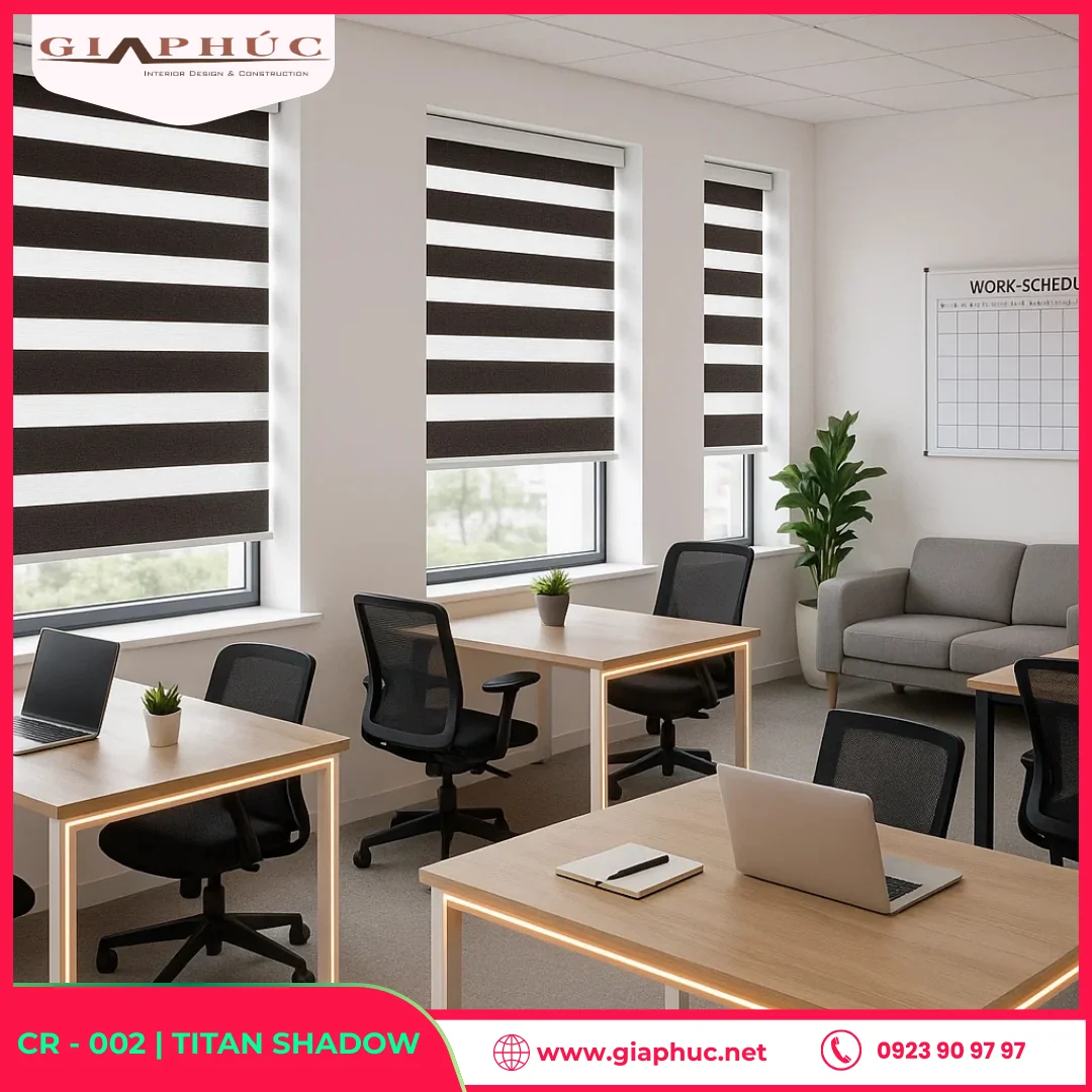 Rèm Cầu Vồng Màu Xám Titan Shadow Hiện Đại