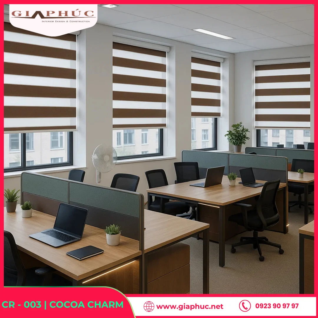 Rèm Cầu Vồng Màu Nâu Cà Phê Ấm Áp