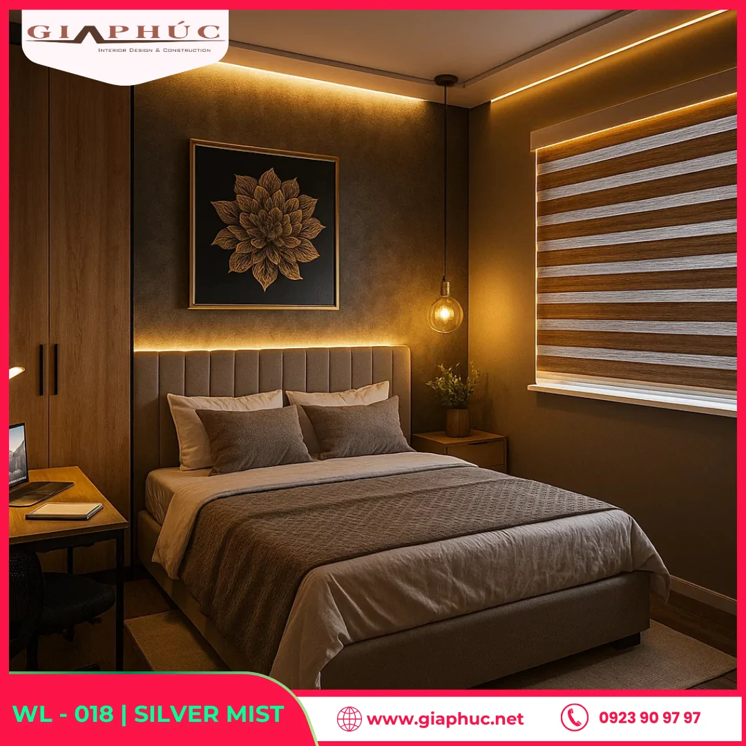 Rèm Cầu Vồng Màu Xám Silver Mist Thanh Lịch