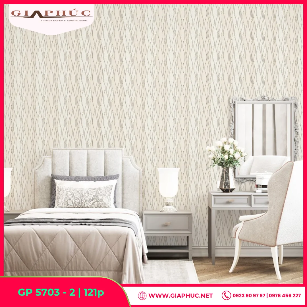 Giấy Dán Tường Màu Be Thanh Lịch GP5703