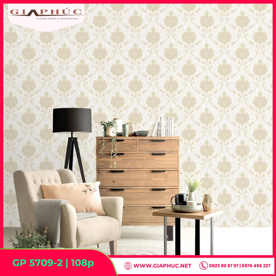 Giấy Dán Tường Hoa Văn Cổ Điển GP5709