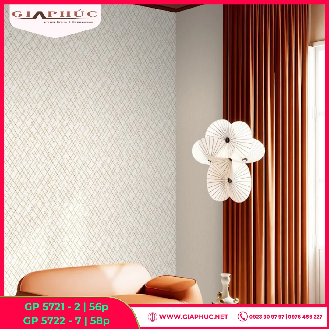 Giấy Dán Tường Kẻ Vàng GP5721 - 2 | GP5722 - 7