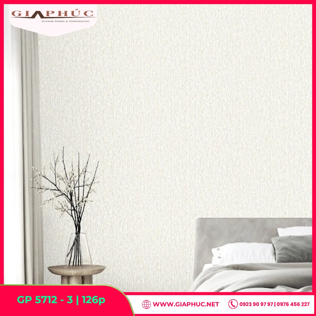 Giấy Dán Tường Màu Kem GP5712 - 3