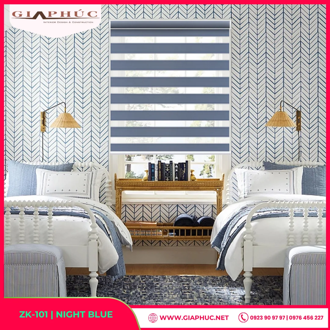 Rèm Cầu Vồng Màu Xanh Navy – Night Blue