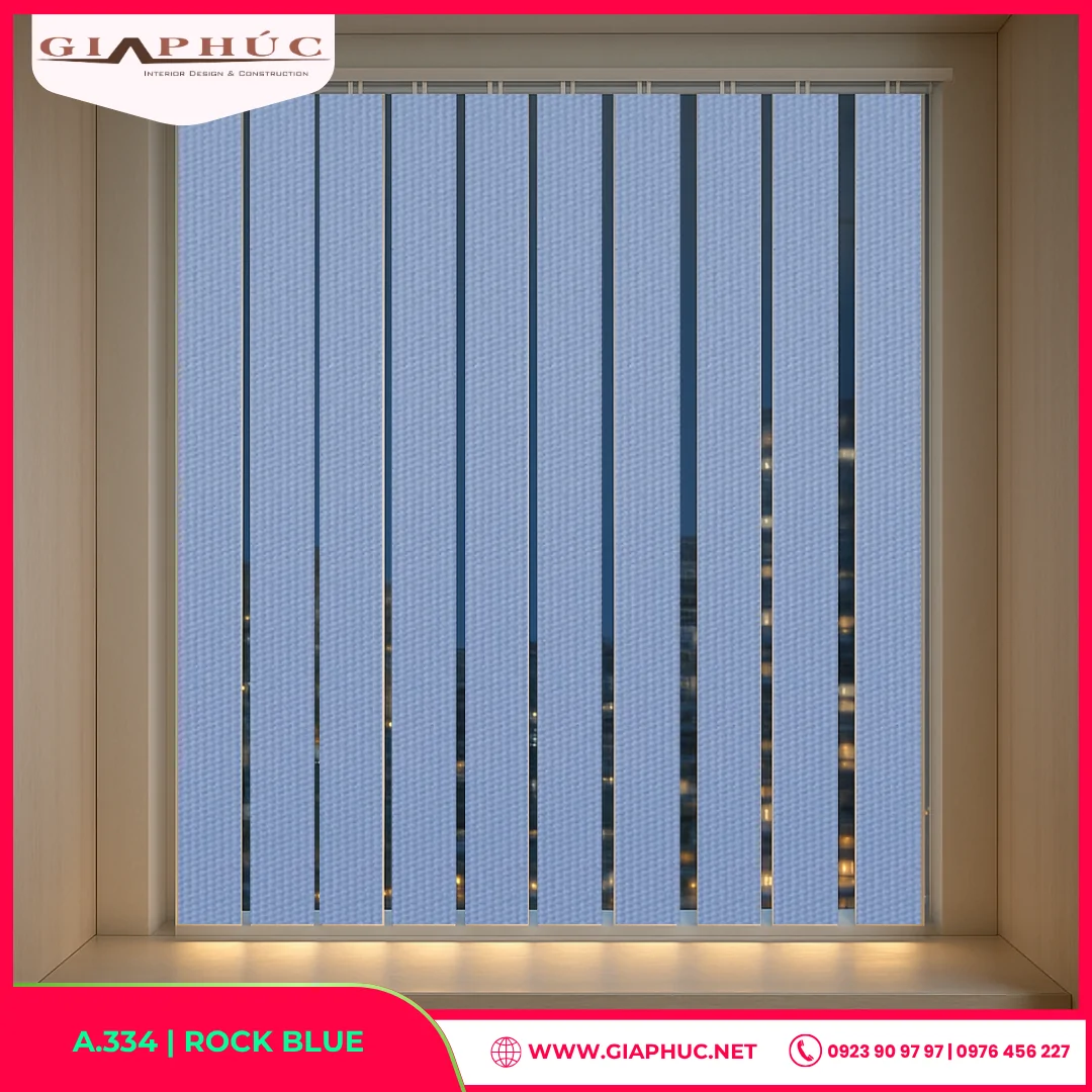 Rèm Sáo Dọc A.334 | ROCK BLUE