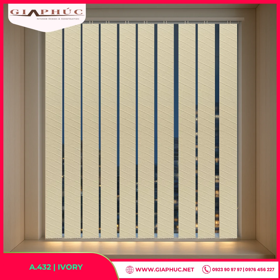 Rèm Sáo Dọc A.432 | IVORY