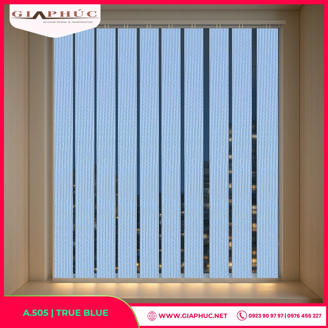 Rèm Sáo Dọc A.505 | TRUE BLUE