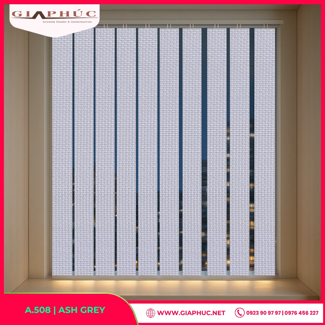 Rèm Sáo Dọc A.508 | ASH GREY