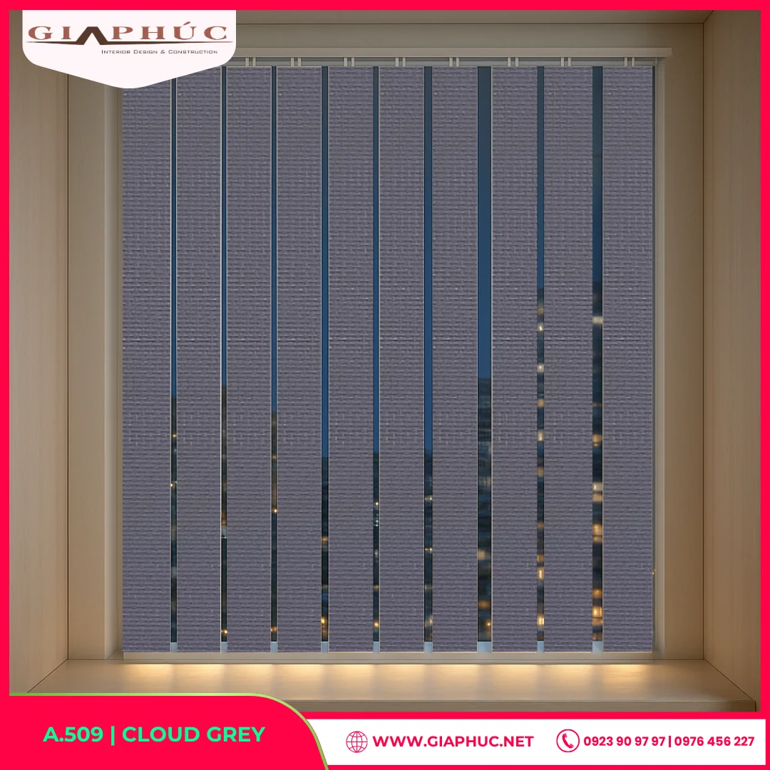 Rèm Sáo Dọc A.509 | CLOUD GREY