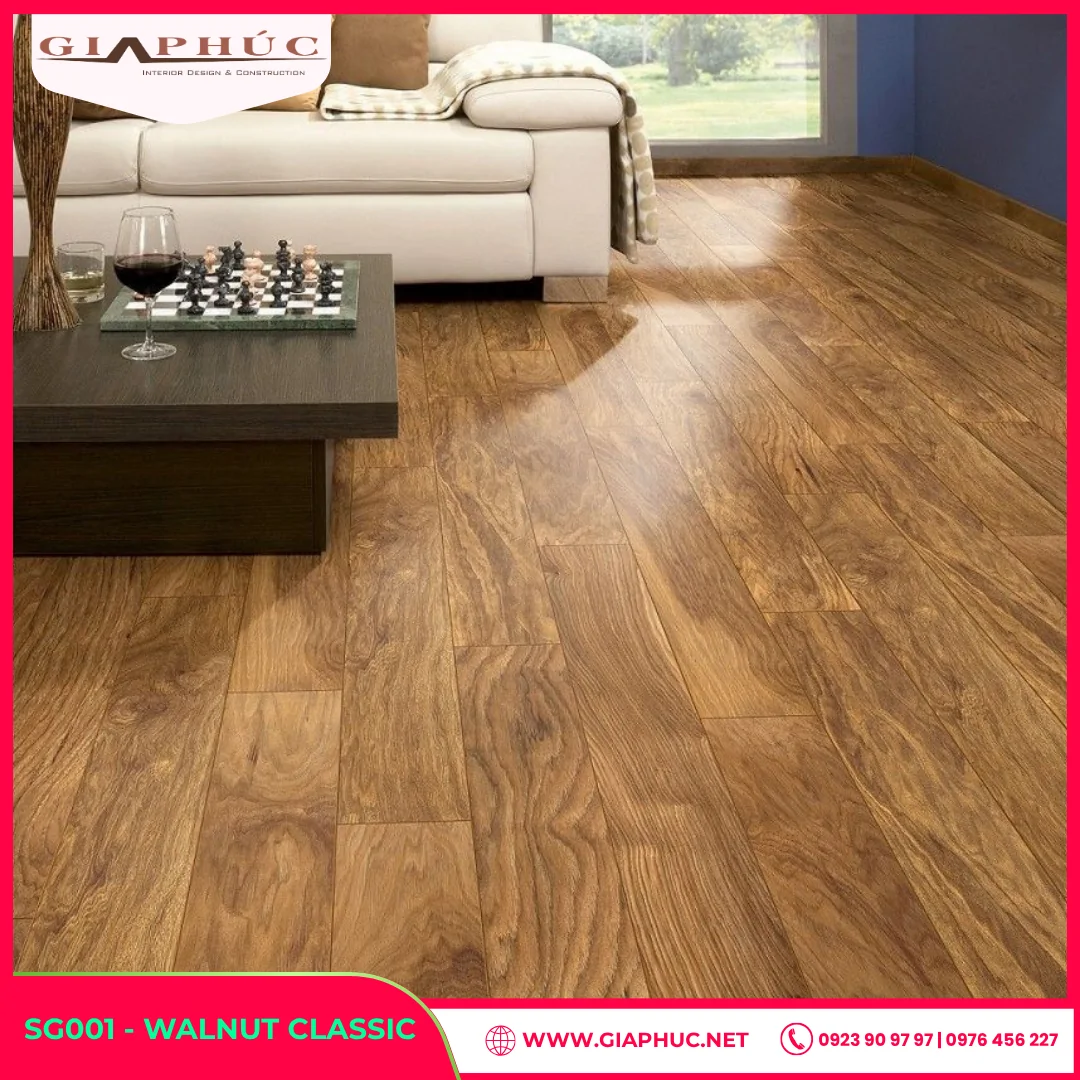 Sàn Gỗ Màu Óc Chó Walnut Classic SG00