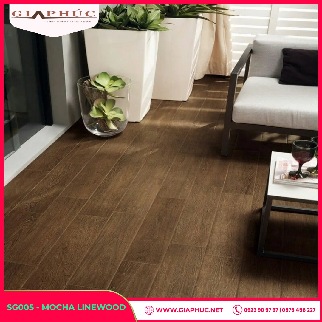 Sàn Gỗ Màu Nâu Trầm Mocha Linewood SG005