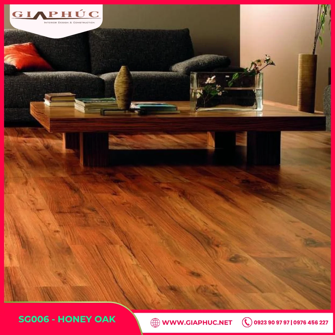 Sàn Gỗ Màu Nâu Honey Oak SG006
