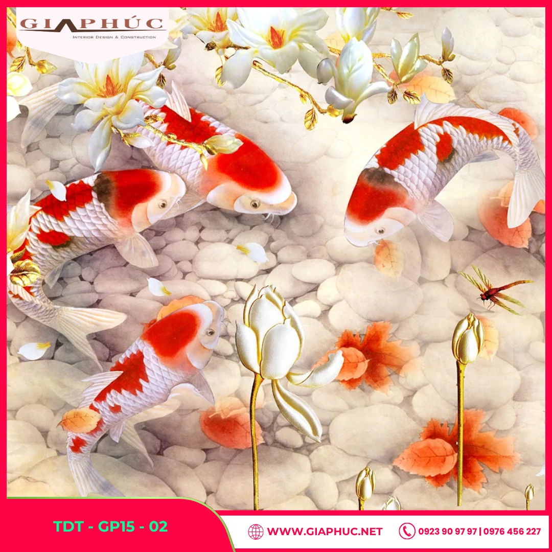 Tranh 3D Cá Chép GP15-02